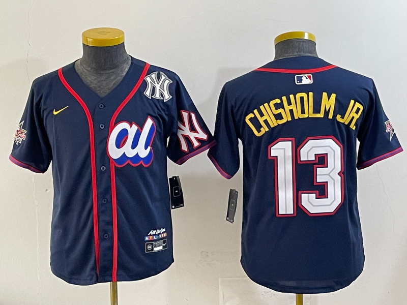 Youth 2025 New York Yankees #13  Chisholm Jr Nike MLB All Star Jersey style 725008